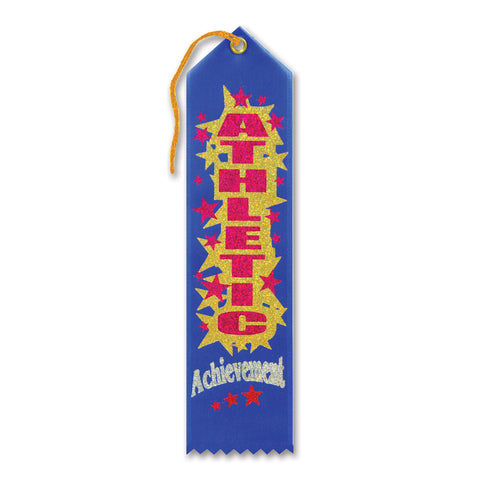 Athletic Achievement Award Ribbon, Size 2" x 8"