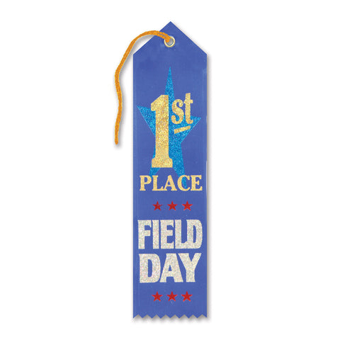 1st Place Field Day Award Ribbon, Size 2" x 8"
