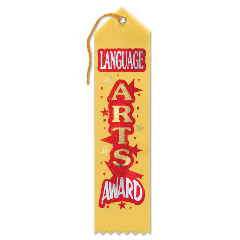 Language Arts Award Ribbon, Size 2" x 8"