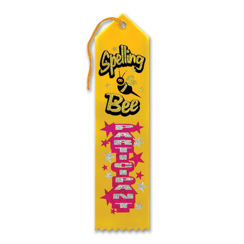 Spelling Bee Participant Award Ribbon, Size 2" x 8"