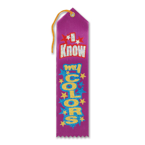 I Know My Colors Award Ribbon, Size 2" x 8"