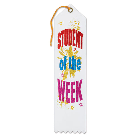 Student Of The Week Award Ribbon, Size 2" x 8"