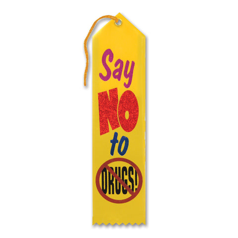 Say No To Drugs Award Ribbon, Size 2" x 8"