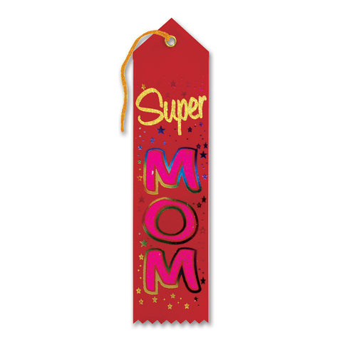 Super Mom Award Ribbon, Size 2" x 8"