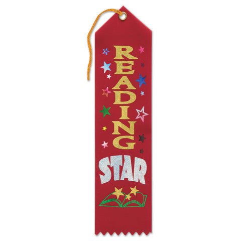 Reading Star Award Ribbon, Size 2" x 8"