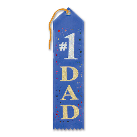 #1 Dad Award Ribbon, Size 2" x 8"