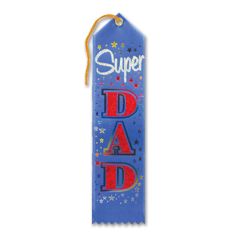 Super Dad Award Ribbon, Size 2" x 8"