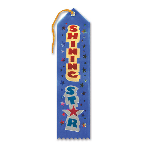 Shining Star Award Ribbon, Size 2" x 8"
