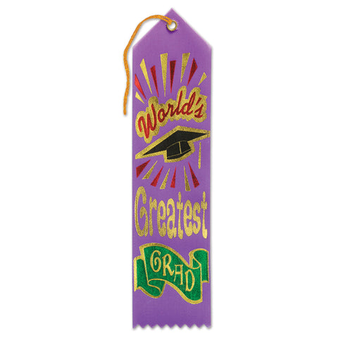 World's Greatest Grad Award Ribbon, Size 2" x 8"