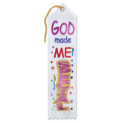 God Made Me Special Ribbon, Size 2" x 8"