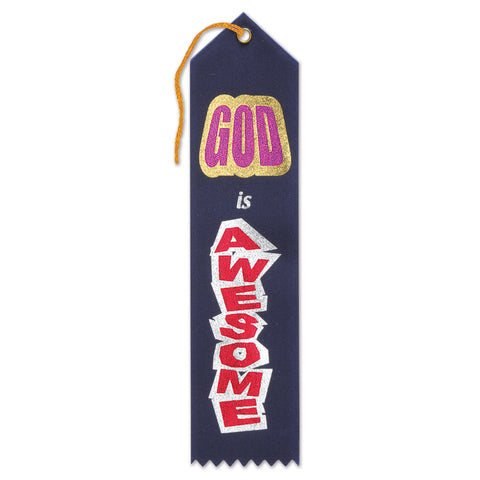 God Is Awesome Ribbon, Size 2" x 8"