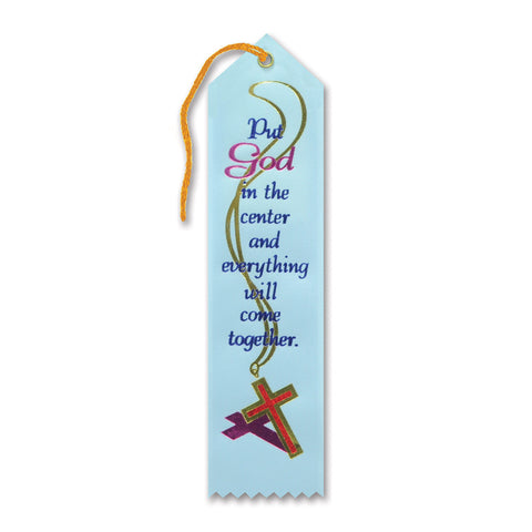 Put God In The Center Ribbon, Size 2" x 8"