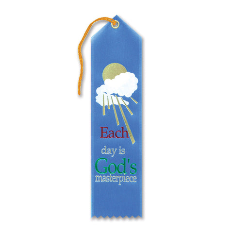 Each Day Is God's Masterpiece Ribbon, Size 2" x 8"