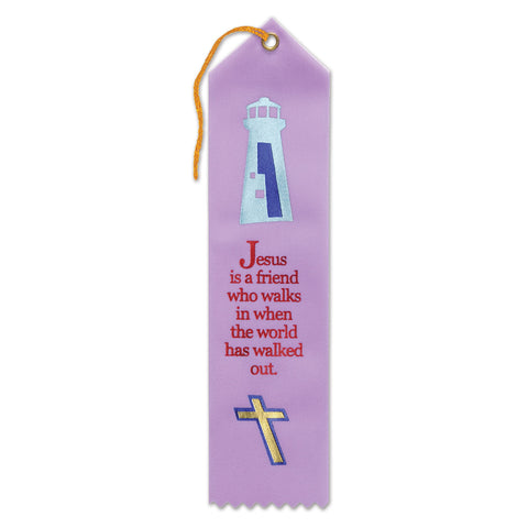 Jesus Is A Friend Ribbon, Size 2" x 8"