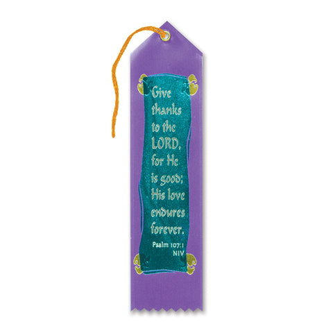 Give Thanks To The Lord Ribbon, Size 2" x 8"