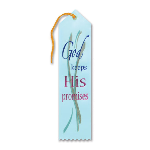 God Keeps His Promises Ribbon, Size 2" x 8"