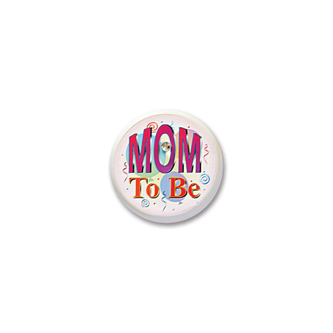 Mom To Be Blinking Button, Size 2"