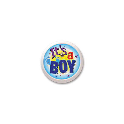 It's A Boy Blinking Button, Size 2"