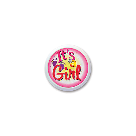 It's A Girl Blinking Button, Size 2"