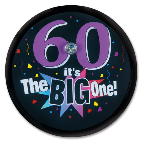 60 It's The Big One Blinking Button, Size 2"