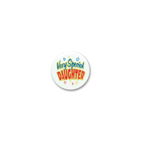 Very Special Daughter Satin Button, Size 2"