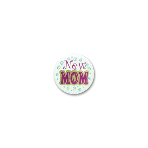 New Mom Satin Button, Size 2"