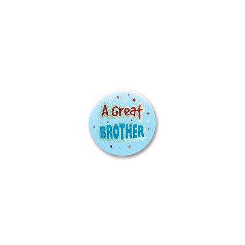 A Great Brother Satin Button, Size 2"