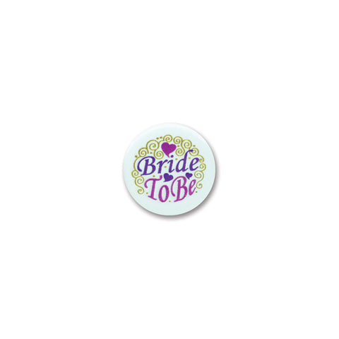 Bride To Be Satin Button, Size 2"