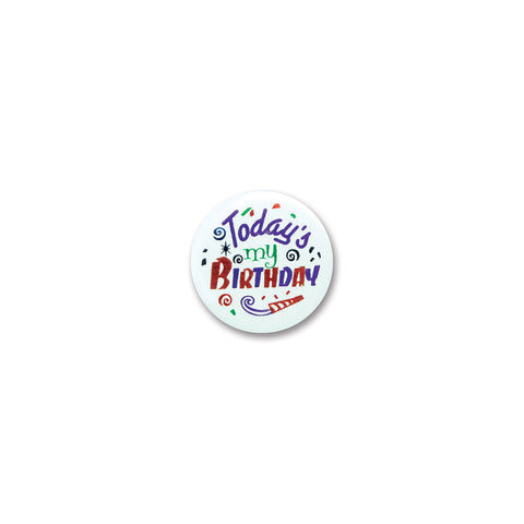Today's My Birthday Satin Button, Size 2"