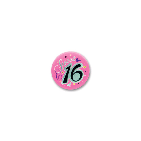 Sweet 16 Satin Button, Size 2"