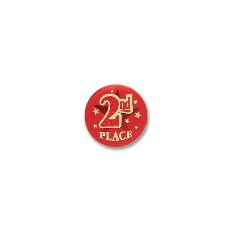 2nd Place Satin Button, Size 2"