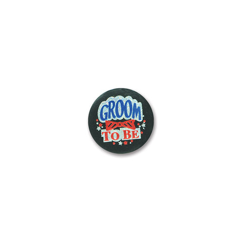 Groom To Be Satin Button, Size 2"