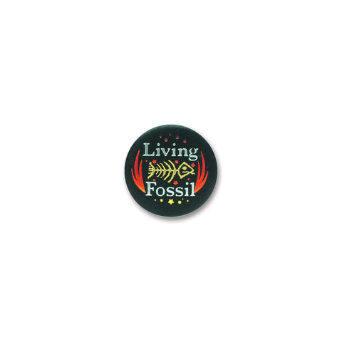 Living Fossil Satin Button, Size 2"