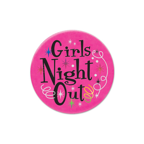 Girls Night Out Satin Button, Size 2"