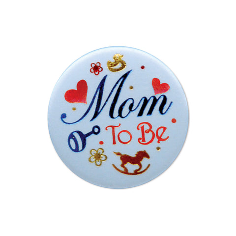Mom To Be Satin Button, Size 2"