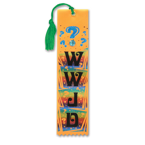WWJD Jeweled Bookmark, Size 2" x 7¾"