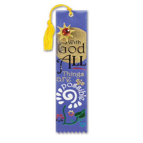 All Things Are Possible Jeweled Bookmark, Size 2" x 7¾"