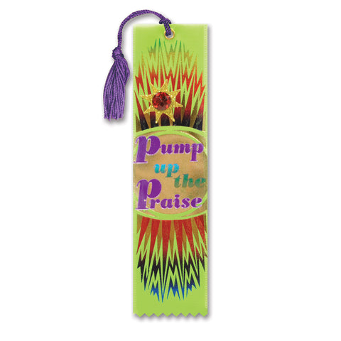 Pump Up The Praise Jeweled Bookmark, Size 2" x 7¾"