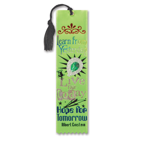 Learn From Yesterday Jeweled Bookmark, Size 2" x 7¾"