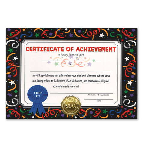 Certificate Of Achievement, Size 5" x 7"