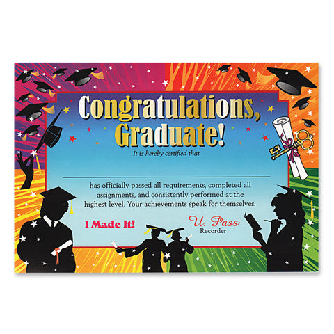 Congratulations Graduate Certificate, Size 5" x 7"