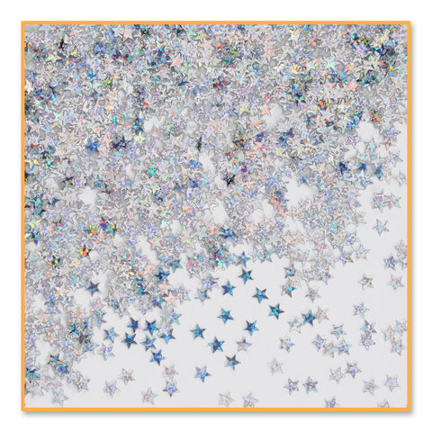 Silver Holographic Stars Confetti