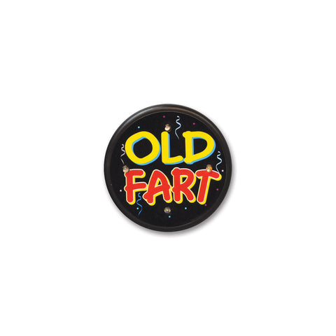 Old Fart Flashing Button, Size 2½"