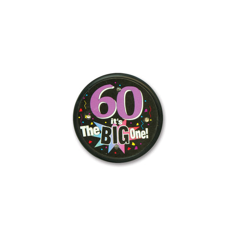 60 It's The Big One Flashing Button, Size 2½"