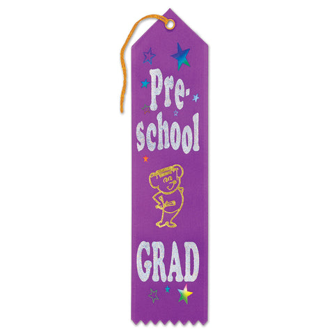 Pre-School Grad Award Ribbon, Size 2" x 8"