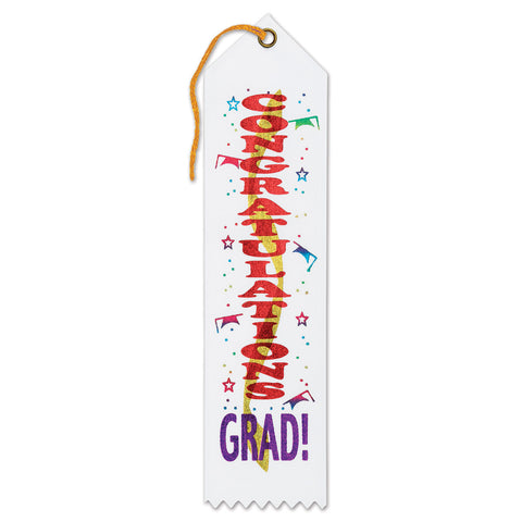 Congratulations Grad! Award Ribbon, Size 2" x 8"