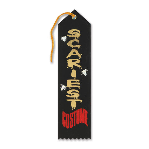 Scariest Costume Award Ribbon, Size 2" x 8"