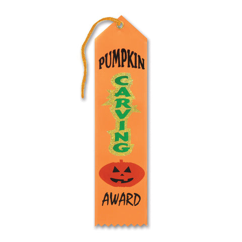 Pumpkin Carving Award Ribbon, Size 2" x 8"