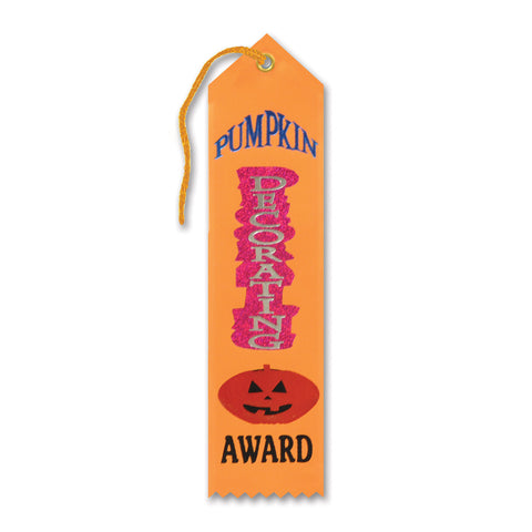 Pumpkin Decorating Award Ribbon, Size 2" x 8"