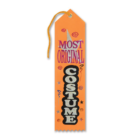 Most Original Costume Award Ribbon, Size 2" x 8"